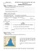 Bộ đề thi Học kỳ II lớp 6 môn địa lý  đáp án kèm theo hay dữ