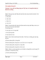 Rất nhiều câu hỏi trắc nghiệm đường lối