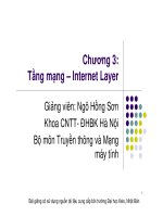 slide bài giảng môn truyền thông và  mạng máy tính chương 3  tầng mạng internet layer