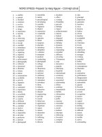 Word Stress exercise