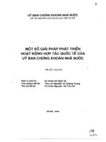 Một số giải pháp phát triển hoạt động hợp tác Quốc Tế của ủy ban chứng khoán Nhà Nước