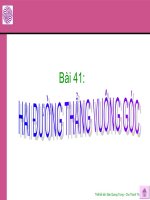 Bài 14: HAI ĐƯỜNG THẲNG VUÔNG GÓC