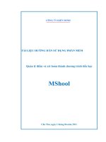 Phần mềm quản lý điểm và xét hoàn thành CTTH