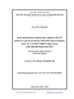 Đẩy mạnh hoạt động huy động vốn từ dân cư tại Ngân hàng Thương mại Cổ phần Đầu tư và Phát triển Việt Nam, chi nhánh Thái Nguyên