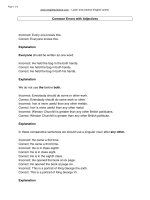 COMMON ERRORS WITH ADJECTIVES