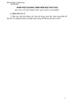 PHÂN PHỐI CHƯƠNG TRÌNH MÔN NGỮ VĂN THCS