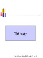 Window server 2000 TÍNH TIN CẬY