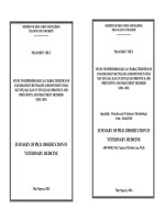 Study on epidemiological characteristics of fasiolosis in buffaloes and bovines in thai nguyen, bac kan, tuyen quang province and preventive and treatment methods (2010   2013)