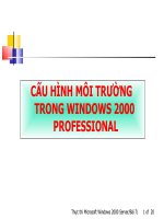 CẤU HÌNH MÔI TRƯỜNG TRONG WINDOWS 2000 PROFESSIONAL