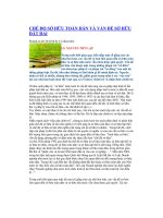 Đề tài chế độ sở hữu toàn dân và vấn đề sở hữu đất đai