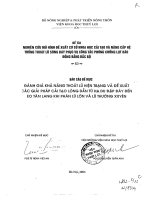 Đánh giá khả năng thoát lũ hiện trạng và đề xuất các giải pháp cải tạo lòng dẫn từ hạ du đập đáy đến Eo Tân Lang khi phân lũ lớn và lũ thường xuyên