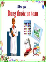 Bài 11: Sử dụng thuốc an toàn