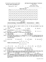 Đề thi sát hạch lớp 10A13 tháng 7 - 2011