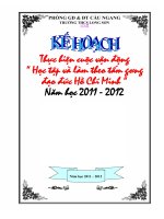 Kế hoạch học tập và làm theo tấm gương đạo đức Hồ Chí Minh