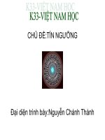 Tín ngưỡng người Việt