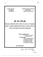 Mối quan hệ giữa mức sống của dân cư với mức sinh và những biện pháp nâng cao mức sống ở Việt Nam trong giai đoạn 2004 đến 2010