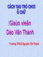 cách tạo ô chữ
