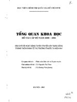 Báo chí với hoạt động tuyên truyền xây dựng Đảng trong thời kỳ kinh tế thị trường ở nước ta hiện nay