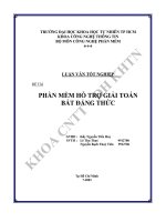 Luận văn phần mềm hỗ trợ dạy toán bất đẳng thức