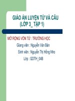 LTVC Lớp 3 - MRVT Trường học