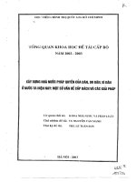 Xây dựng nhà nước pháp quyền của dân, do dân, vì dân ở nước ta hiện nay. Một số vấn đề cấp bách và các giải pháp