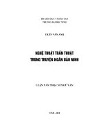 luận văn thạc sỹ nghệ thuật trần thuật trong truyện ngắn bảo ninh