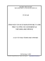Tính toán tần suất Haplotype hệ 17 Y STR phục vụ công tác giám định tại viện khoa học