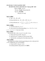 Đề khảo sát môn toán năm 2009 - 2010
