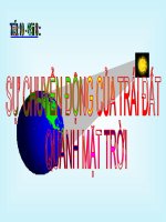 Sự chuyển động của TĐ quanh Mặt Trời