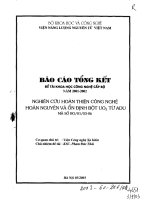 Nghiên cứu hoàn thiện công nghệ hoàn nguyên và ổn định UO2 từ ADU