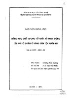 Nâng cao chất lượng tổ chức và hoạt động của cơ sở đoàn ở vùng dân tộc miền núi