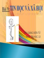 bài giảng tin học 10 bài 9 tin học và xã hội