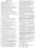 BÀI TẬP CƠ CHẾ TÁI BẢN ADN CÓ ĐA