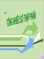BÀI 6: TỔNG NHIỀU SỐ THẬP PHÂN