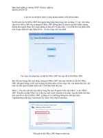 cach cai office 2007 song song voi  office 2003