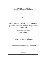 Vectơ riêng của toán tử (K,Uo) lõm chính quy compact trong không gian định chuẩn với hai nón