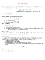 đề đáp án tuyển 10 khánh hòa