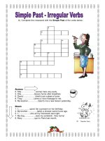 simple past irregular verbs crossword
