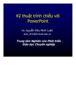 Chuyên đề kỹ thuật trình chiếu powerpoint