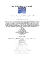 Tăng tốc cho win xp