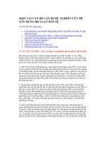 Đề tài một vài vấn đề cần được nghiên cứu để xây dựng bộ luật dân sự