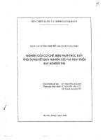 Nghiên cứu cơ chế, biện pháp thúc đẩy ứng dụng kết quả nghiêm cứu và phát triển sau nghiệm thu