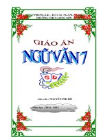 Bìa giáo án Ngữ Văn 7