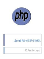 PHP lập trình web với PHP và MySQL