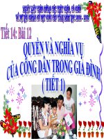 Bài 12 Quyền và nghĩa vụ của công dân trong gia đình