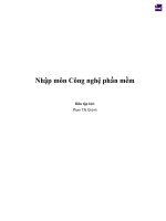 Nhập môn công nghệ phần mềm