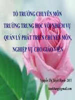 Tập huấn TTCM-Chuyên đề 4