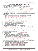 NGÂN HÀNG TRẮC NGHIỆM ĐỊNH TÍNH MÔN VẬT LÝ CÓ ĐÁP ÁN