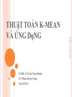 THUậT TOÁN KMEAN và ỨNG DụNG