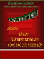 XAY DUNG KE HOACH CHU NHIEM LOP